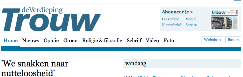 Trouw krant online